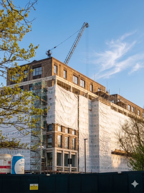 Clapham Park building under construction
